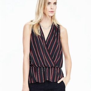 Banana republic Striped Sleeveless Wrap Top size XS used